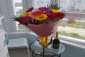 Квартира-студия возле моря с бассейном в Адмиральской Лагуне