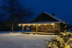 Уютный лесной домик со всеми удобствами в Полянках