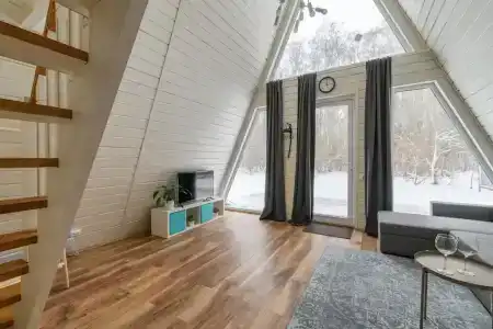 Уютные домики A-Frame с банным комплексом - 90