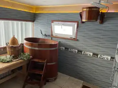 Дом с баней в глемпинге Байкал - 64