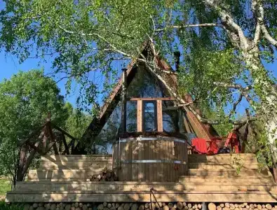 Шале с горячей купелью - 49