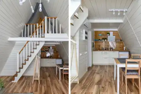 Уютные домики A-Frame с банным комплексом - 129