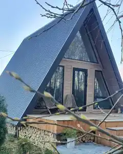 Красивый панорамный домик около леса в Ламоново - 0
