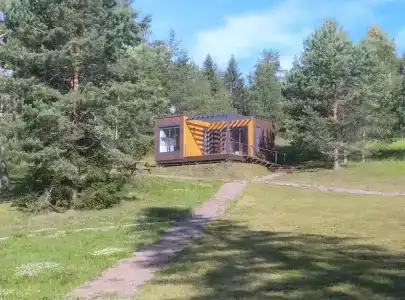 Домик с террасой и панорамным видом на озеро Туоксъярви - 43