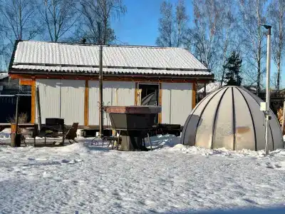 Дом с баней в глемпинге Байкал - 68