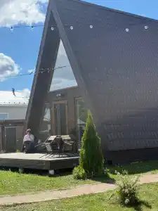 Уютные домики A-Frame с банным комплексом - 96
