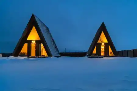 Уютные домики A-Frame с банным комплексом - 116
