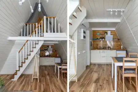 Уютные домики A-Frame с банным комплексом - 46