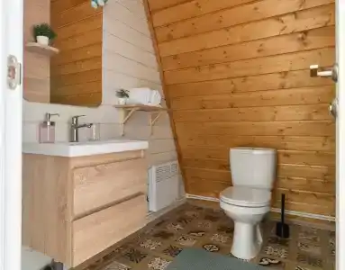 Уютные домики A-Frame с банным комплексом - 21