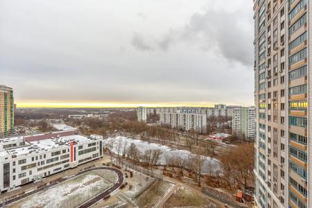 Студия в высотке с панорамой у парка с прудом - 12