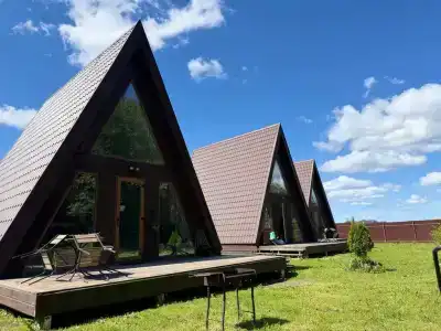 Уютные домики A-Frame с банным комплексом - 198