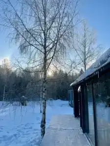 Цветочный домик с камином - 80