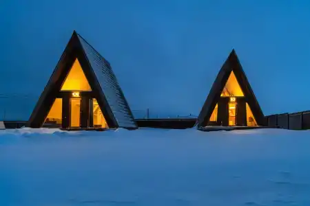 Уютные домики A-Frame с банным комплексом - 147