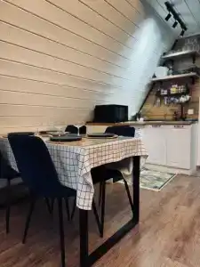 Дом A-frame с баней и купелью в сосновом лесу - 33
