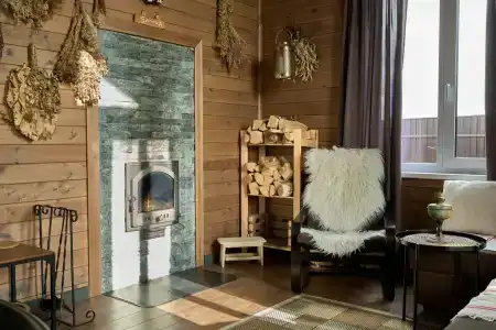Под Петергофом Баня на дровах - 30