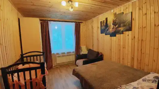 Новый дом у озера с баней в бору - 65