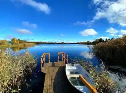 Дом с баней на берегу озера - 28