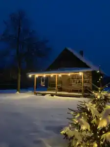 Уютный лесной домик со всеми удобствами в Полянках