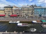 Двухместный номер с 2 отдельными кроватями с двухъярусной кроватью с видом на канал Грибоедова