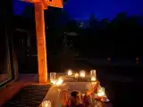 Дом Дом с камином и ванной на террасе