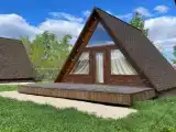 A-frame домик с видом на горнолыжку