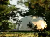 Дом геокупол с видом на Волгу c купелью