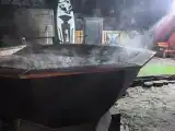 Треугольный дом с баней и чаном