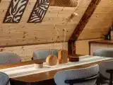 Двухэтажный A-frame домик у реки Гарабаши с видом на горы
