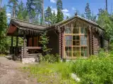 Дом русская деревня, одноэтажный дом с сауной