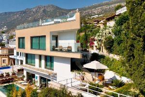 Award Winning Panoramic 4-bed/bath villa 100 m. from beach, pool, jacuzzi, sauna, Калкан