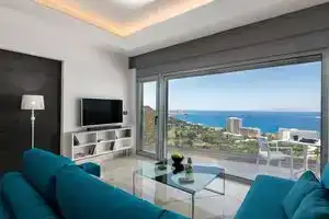 Rhodes Skyline Suite with Out Door Jacuzzi Sea View, Родос