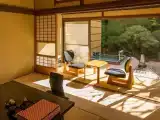 Old Japanese Style Room With Open Air Bath