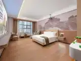 AI Movie Zero-Stress Sleep King-size Bed Room (Luxurious Space | Floor-to-ceiling Windows | Cityscape View From CBD)