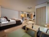 Modern Japanese-Western Style Room With Open-Air Cypress Bath
