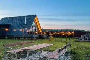 Береговой дом с баней с видом на озеро, Воскресенск