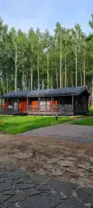 Барнхаус у озера с панорамным остеклением - 14