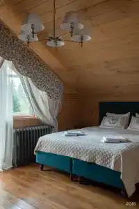 Деревянный коттедж с бассейном и баней - 71