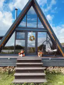 Береговой дом с баней с видом на озеро - 38