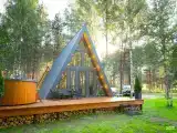 №1 A-Frame 60m2 с купелью (оснащение дома, стоимость купели и бани см. Подробнее)