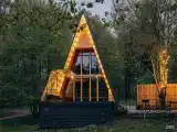 Дом А-фрейм Стандарт с баней и купелью для уединенного отдыха