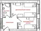 Двухместный номер Эконом с раздельными односпальными кроватями