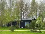 Дом с купелью и камином с видом на лес