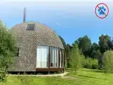 Купольный коттедж-сфера двухэтажный с камином №11