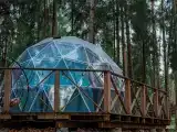 Купольный дом-сфера с бочкой фурако