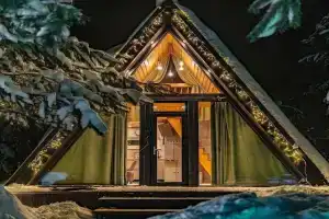 Барнхаус у озера с панорамным остеклением, Красный Огорок