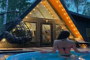 Глэмпинг Krona camp (Дома A-frame в лесу) 40 км от Уфы