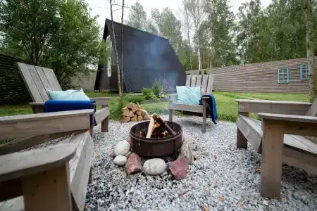 Треугольный стильный дом рядом с сыроварней - 79