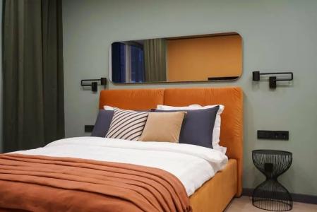 Современная студия Голубая с ванной у озера - 39