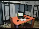 Спальное место на двухъярусной кровати в общем номере для мужчин