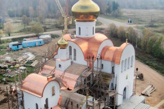 Покровский храм вид с высоты птичьего полета